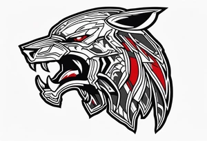 American traditional predator tattoo idea