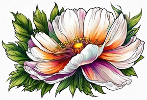 cosmos flower design tattoo idea