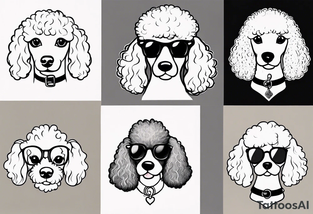 Mini Poodle tattoo idea