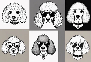 Mini Poodle tattoo idea