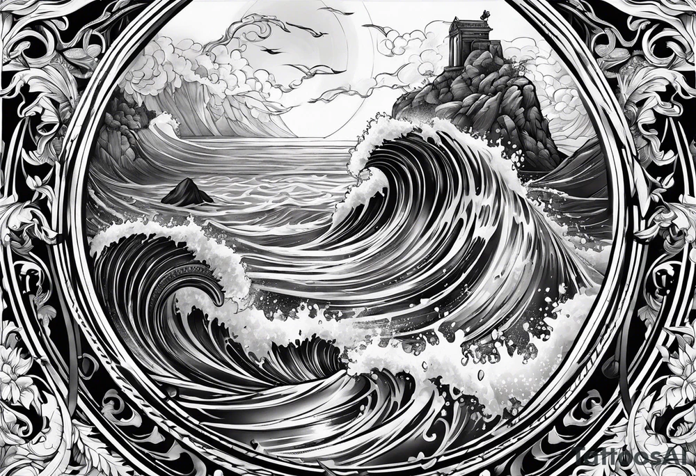 Poseidon mit umhang tattoo idea