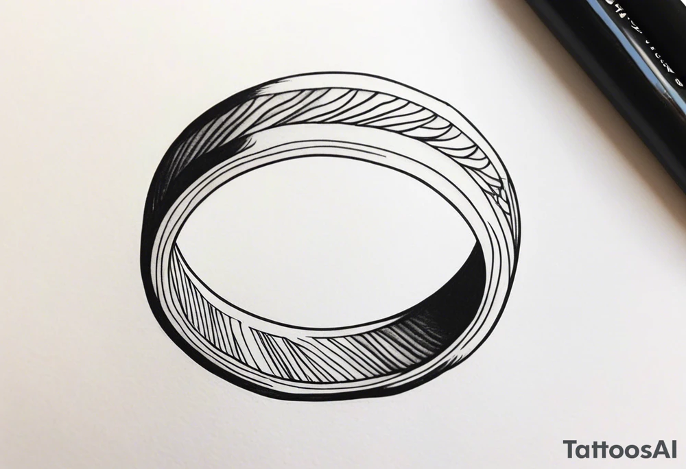 Wedding band tattoo for man tattoo idea