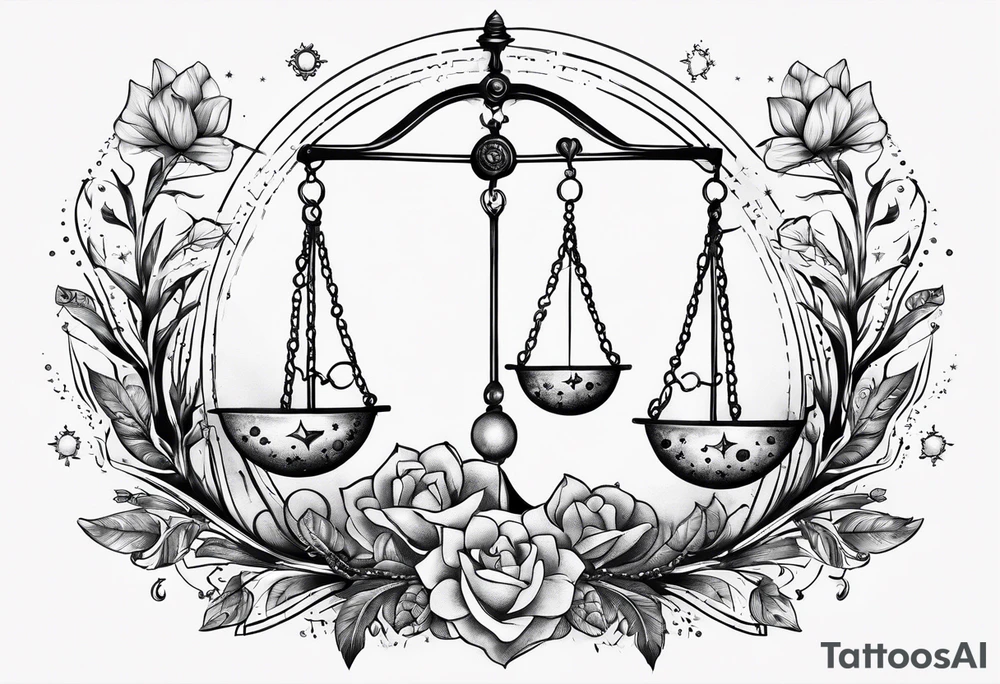Libra constellation tattoo idea