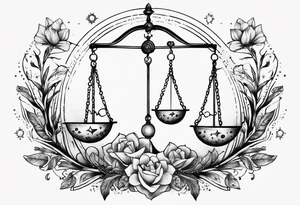 Libra constellation tattoo idea