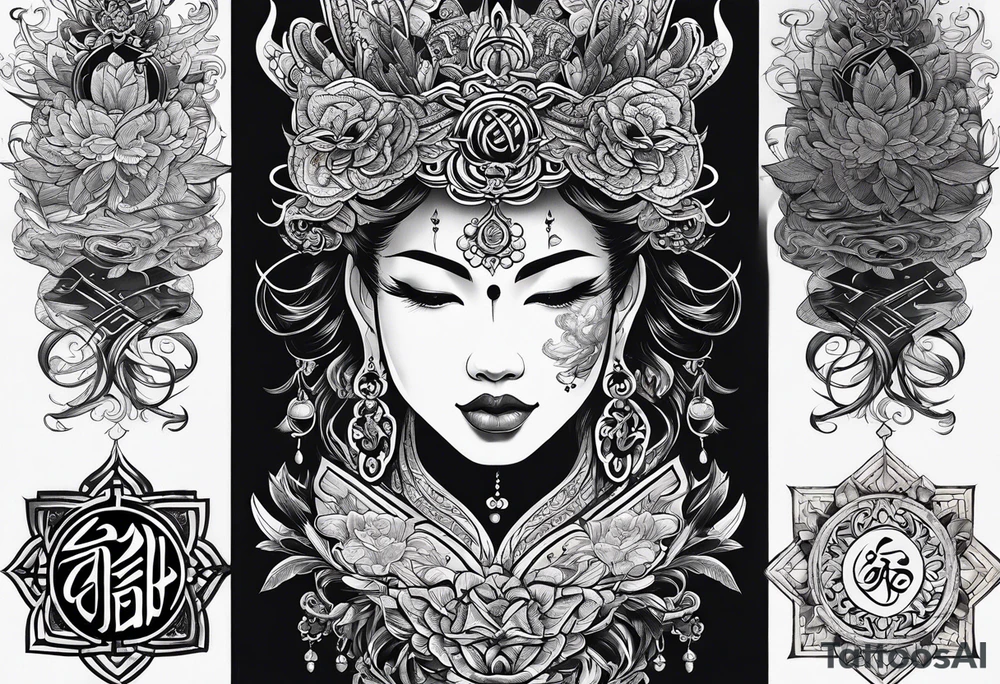 Vietnamese calligraphy writing tattoo idea