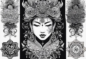 Vietnamese calligraphy writing tattoo idea