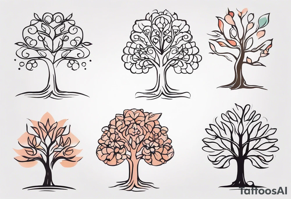 small minimalistic soft tree motif no border tattoo idea small minimalistic soft tree motif no border tattoo idea