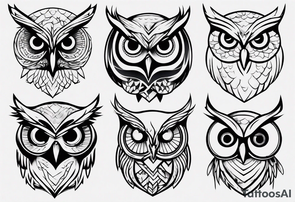 owl bird tattoo idea