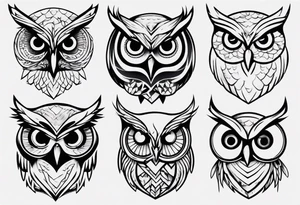 owl bird tattoo idea