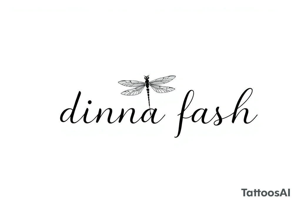 minimalist simple for hand thistle with dragonfly text : dinna fash tattoo idea