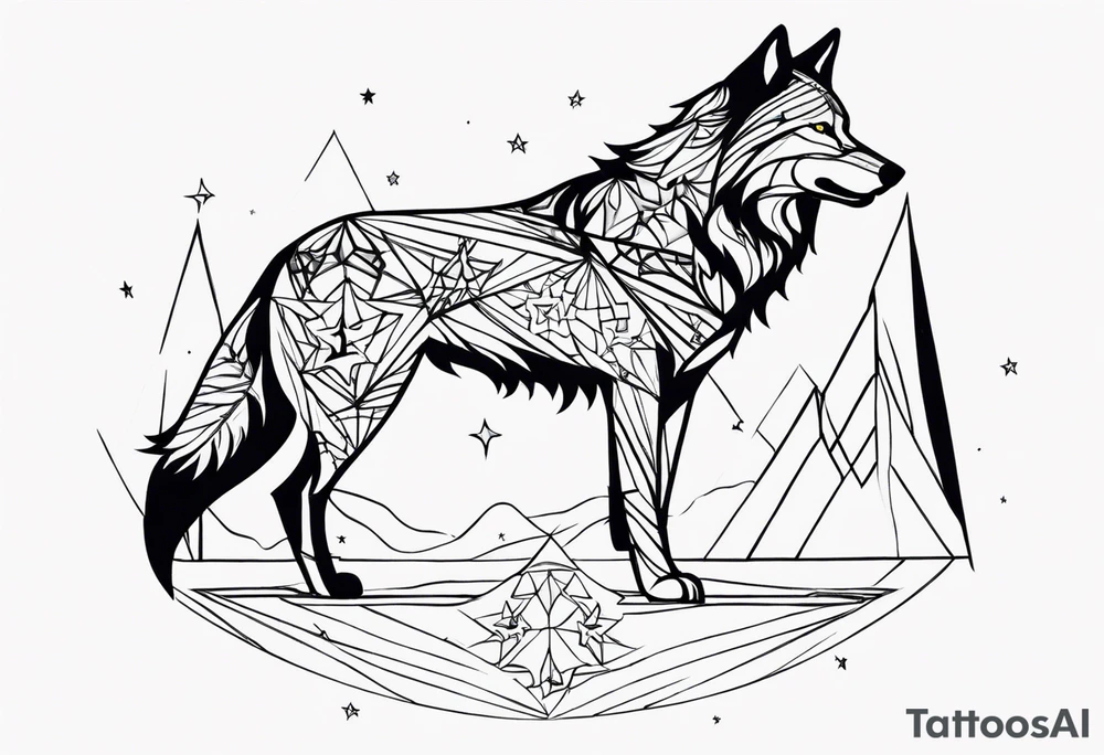 wolf stars tattoo idea