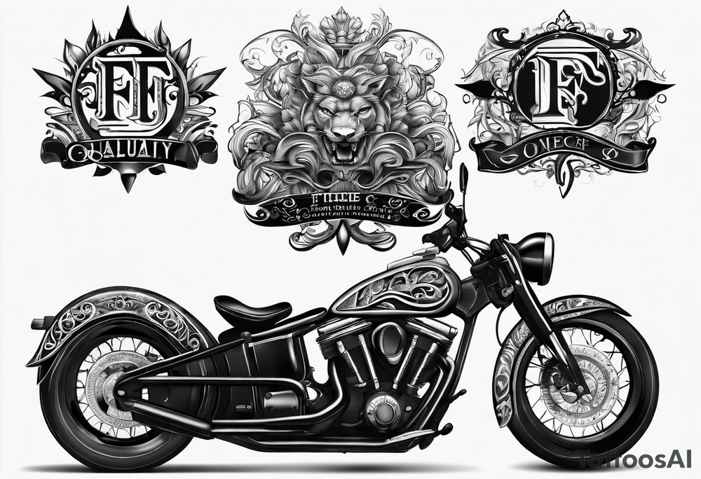FF lettering tattoo idea