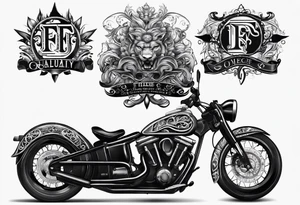 FF lettering tattoo idea