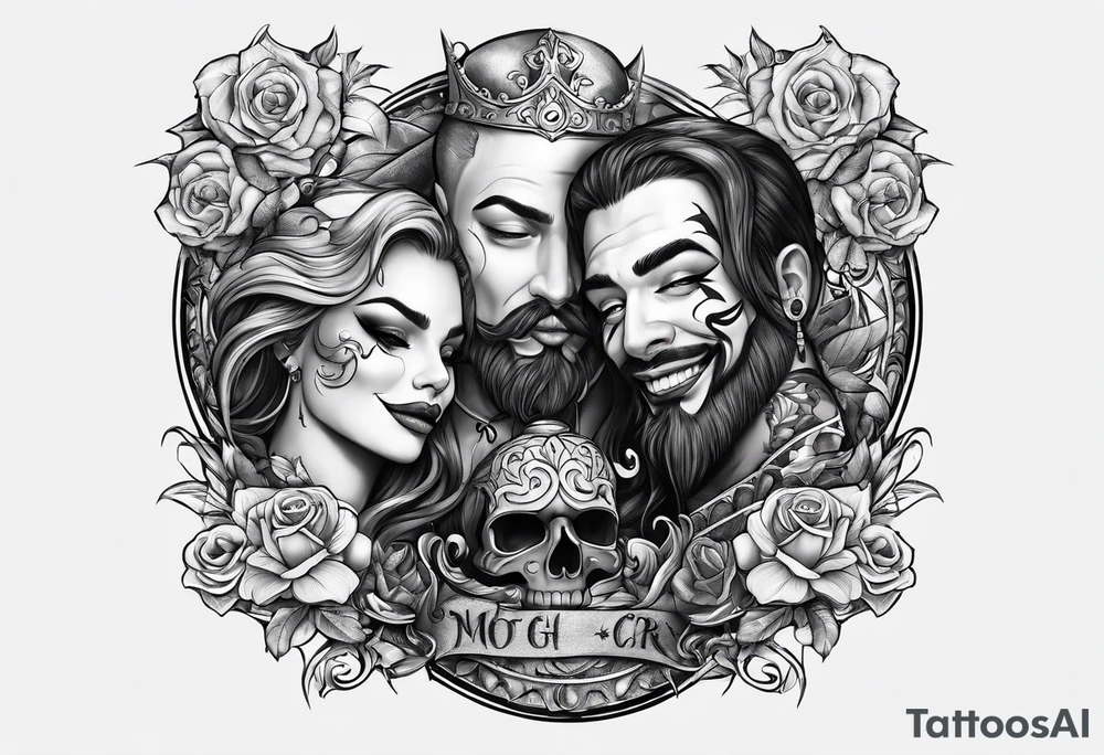 laugh now cry later tattoo idea