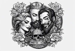 laugh now cry later tattoo idea