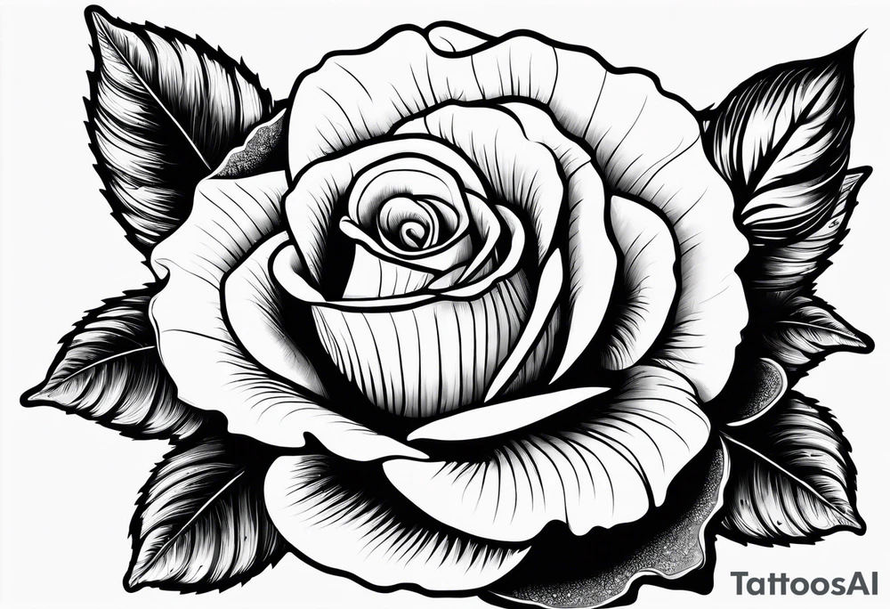 Shell with rose tattoo idea