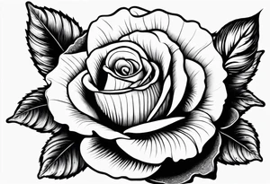 Shell with rose tattoo idea