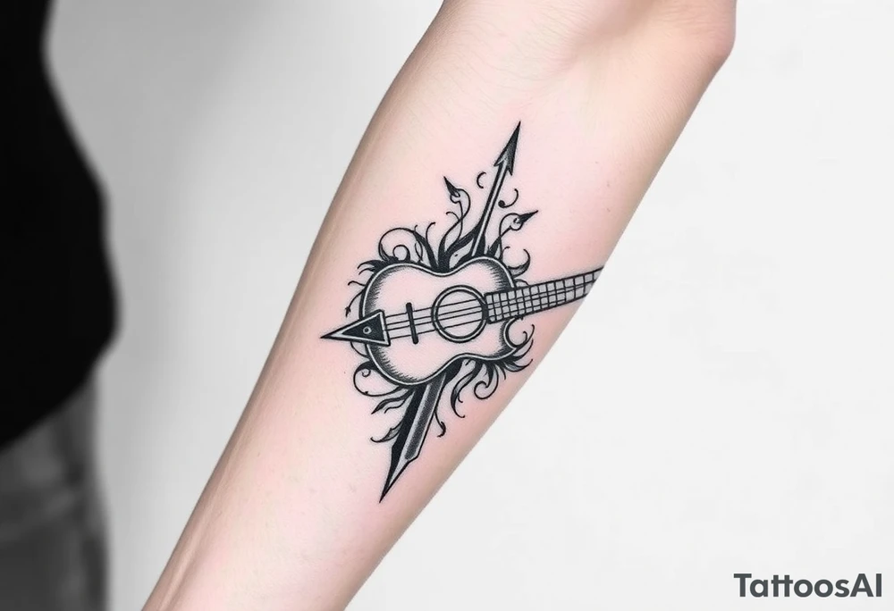 Arm sleev musical tattoo idea