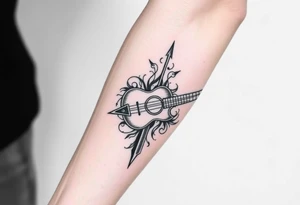 Arm sleev musical tattoo idea