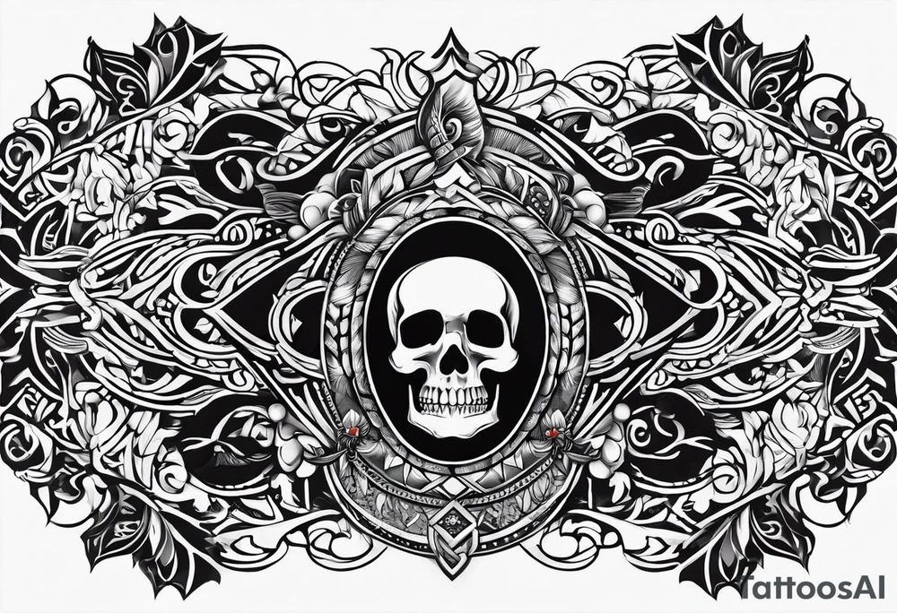 armband with these words: memorable life honorable death tattoo idea