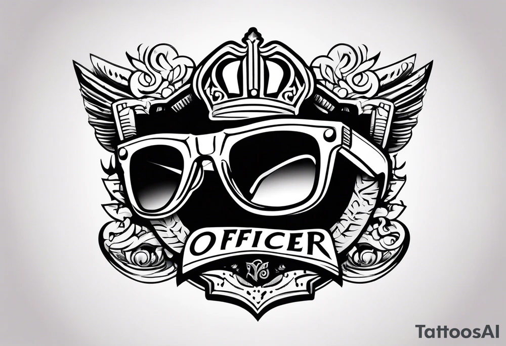 sunglasses officer tattoo idea