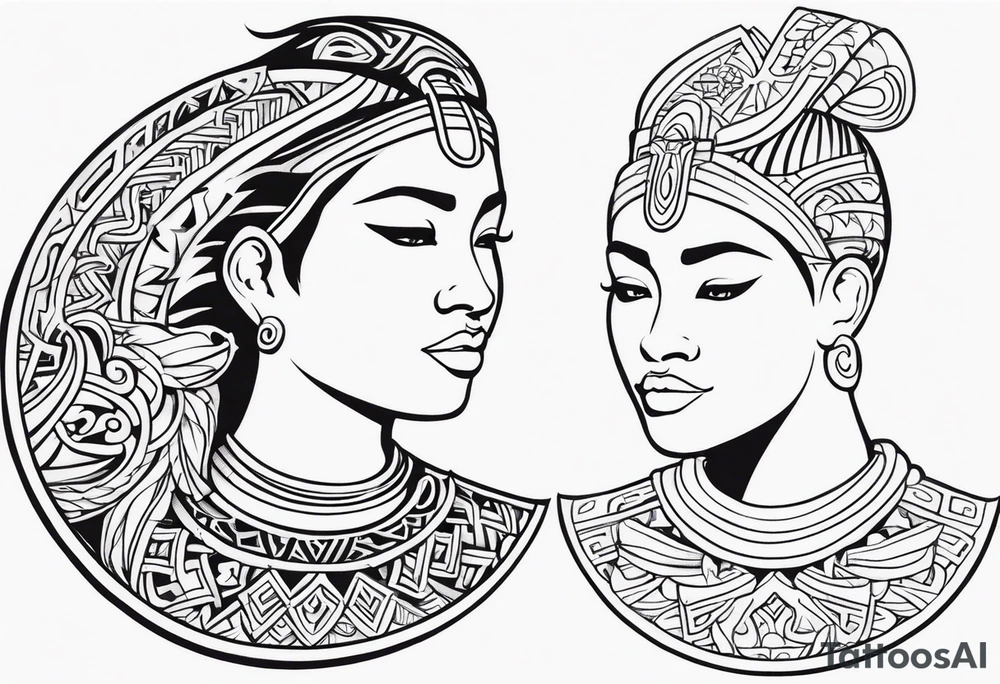 Polynesian neck to chin tattoo tattoo idea