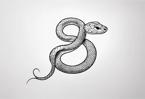 small snake stretched out tattoo idea