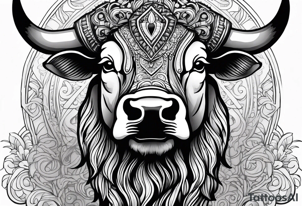 Brahma bull tattoo idea