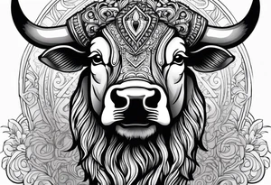 Brahma bull tattoo idea