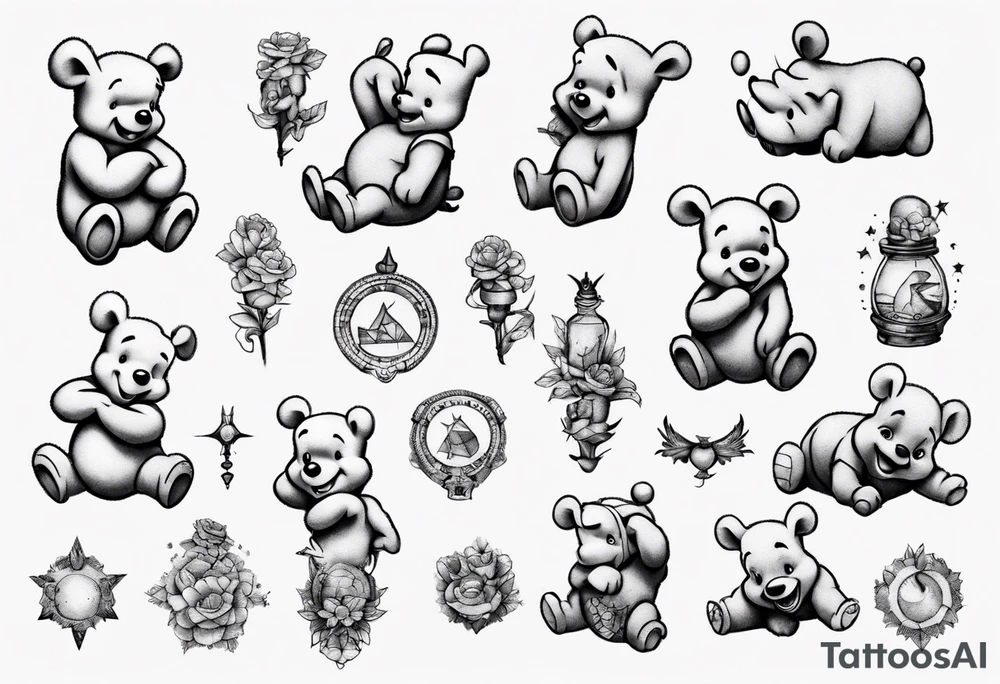 Small tattoo Winnie the poo tattoo idea