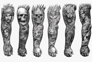 full arm. Very masculine tattoo idea