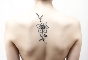 flower going down spine tattoo tattoo idea