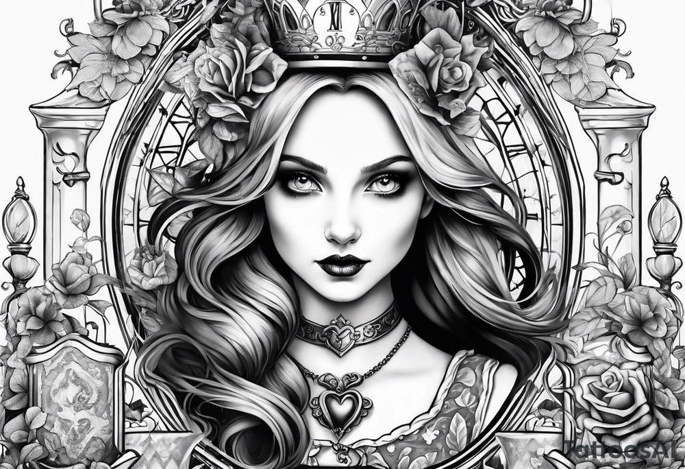 Alice in wonderland tattoo idea