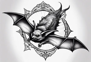 small bat tattoo idea