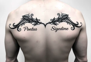 Create a suggestion with the names Pontus, Maja, Sigrid and Emma tattoo idea