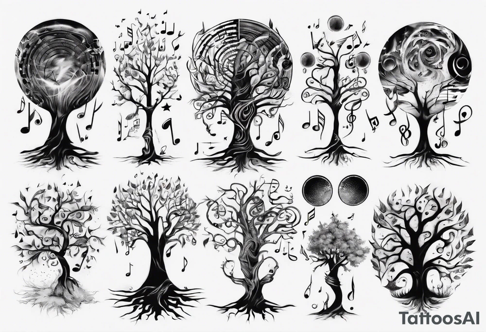 music tree tattoo idea