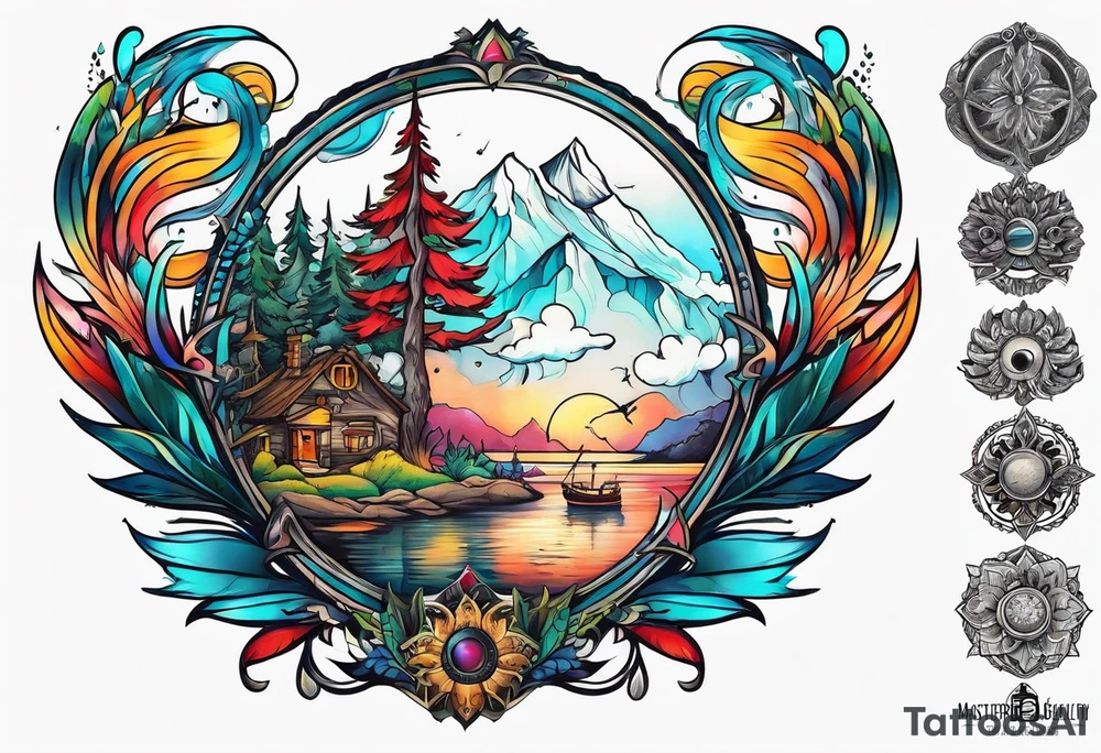 Above and below no one tattoo idea