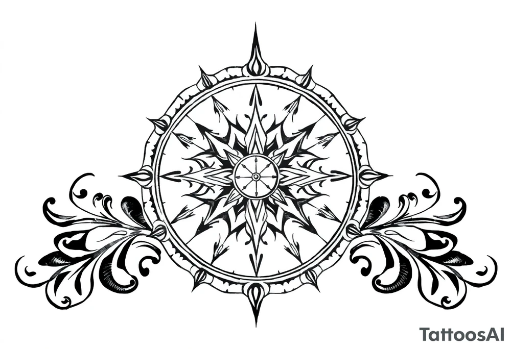 Sundial on the ground tattoo idea