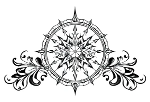 Sundial on the ground tattoo idea