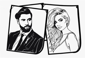 polaroid silhouette tattoo idea