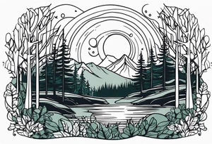 Haunted forest tattoo idea