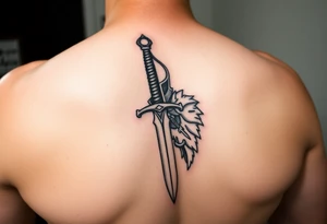 knight with asword in his hand. tattoo idea