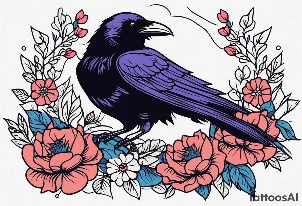 raven


old school vintage simple traditional design with vintage flowers surrounding
bold color simple tattoo idea