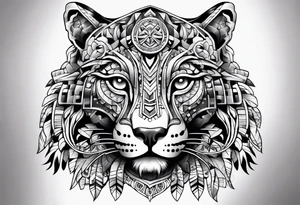 jaguar aztec shoulder tattoo idea