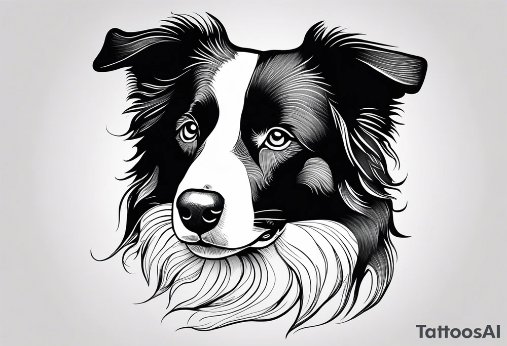 Boarder collie tattoo idea