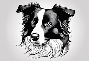 Boarder collie tattoo idea