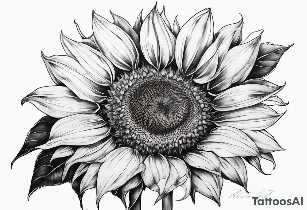 sunflower tattoo idea