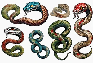 Snake covered in moses tattoo idea