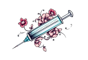 syringe  junkie tattoo idea