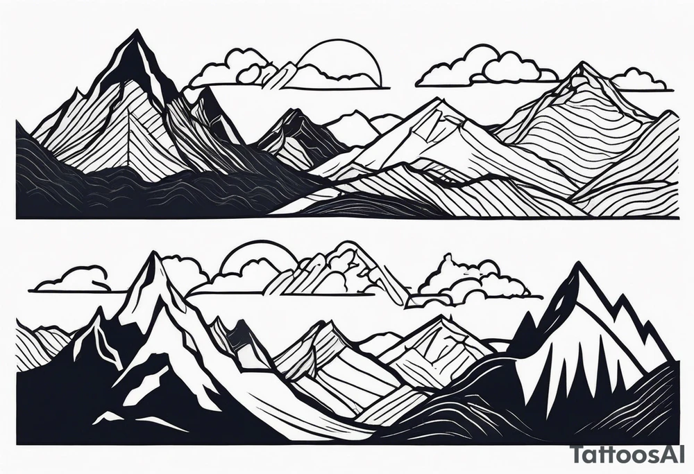Mountains tattoo idea